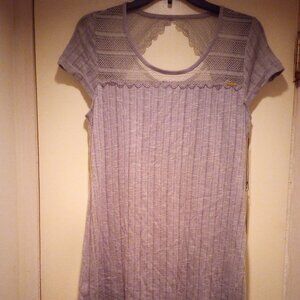 Tahini  light grey cap sleeve loungewear dress M New with tags!